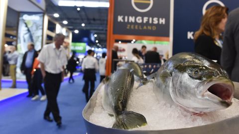 Uno de los expositores de la Seafood que se celebra Barcelona hasta este jueves
