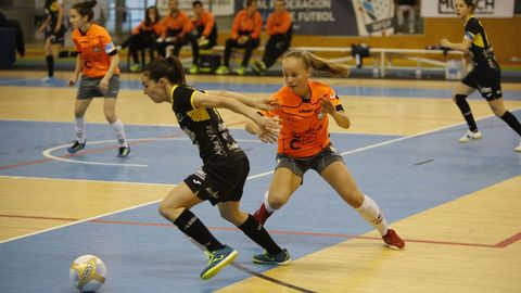 Imagen de la semifinal de la Copa Galicia entre el Amarelle y el Burela