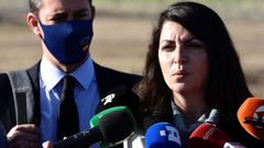 Macarena Olona, este viernes, a las puertas de la prisi�n de Estremera