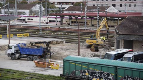 Imagen de archivo de las obras en la estaci�n intermodal de Ourense.