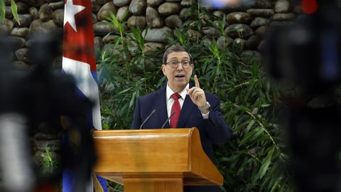 El ministro de Exteriores cubano, Bruno Rodr�guez, este lunes en La Habana.