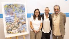 Presentaci�n de las fiestas de Mar�a Pita 2026, con la alcaldesa de A Coru�a, In�s Rey; la artista Mercedes Pe�n; y Correa Corredoira, autor del cartel de este a�o.