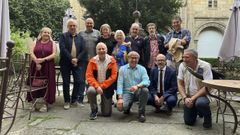 Integrantes de las tres entidades relacionadas con el Camino de Santiago que participaron en una jornada de trabajo este fin de semana en Compostela