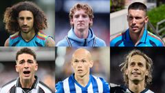 Marc Cucurella, Anthony Gordon, Alejandro Grimaldo, �lex Calatrava, Jon Guridi y Sergio Canales.