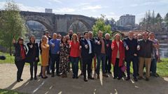 El PSOE present� su candidatura a los pies del puente romano