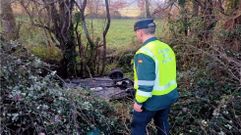 El coche accidentado se sali� de la carretera y volc�
