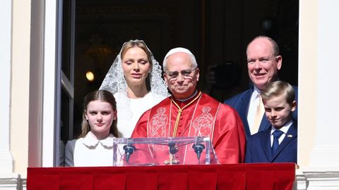 Le�n XIV, junto a la familia real monegasca