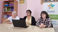 De izquierda a derecha, la presidenta de Limisi, Eulogia Ferreiro, la coordinadora, Patricia Lamas y la secretaria de la entidad, Araceli Lamas