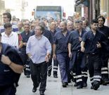 Movilizaci�n de la plantilla de Navantia Ferrol tras conocer el desv�o de trabajo a C�diz. 