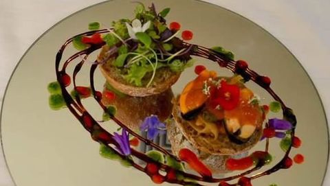 Lapa en cebiche con algas