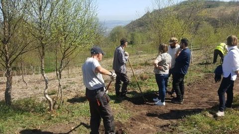 Trabajadores del Plan de Empleo y colaboradores en el Naranco