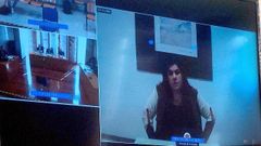 La acusada declar� por videoconferencia desde la c�rcel de A Lama, en la que estaba cumpliendo prisi�n preventiva.