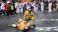 Entroido pasado por agua en O Grove