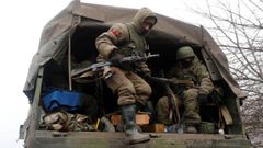 Soldados pro-rusos en la regi�n de Donetsk