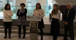 Carmela Silva, ayer, presentando �Cinema e Muller�