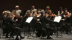 La Real Filharmona de Galicia durante un concierto en el Auditorio de Ferrol.