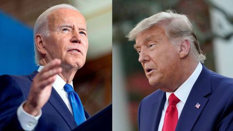 Los candidatos demcrata y republicano a la Casa Blanca, Joe Biden y Donald Trump