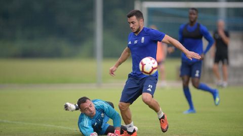 Joselu y Alfonso Herrero en El Requexn