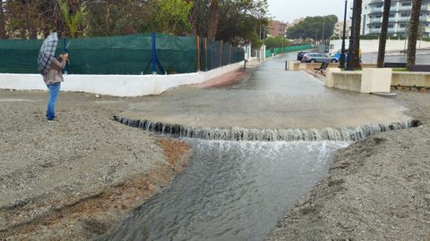 Intensas lluvias en Roquetas de Mar, Almería