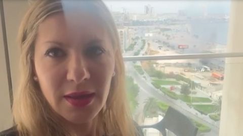 Lapresidenta de la Federacin de Mujeres Empresarias de Asturias,Begoa Costales, atrapada en Trpoli