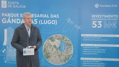 Alfonso Rueda, durante su visita al pol�gono lucense de As G�ndaras