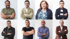 Arriba: Lois Garc�a Carballido, Jos� Manuel Mato, �urea Dom�nguez y Luis Insua. Abajo: Xabier Drok, Iago Toba, Javier Sar y Eduardo Parga