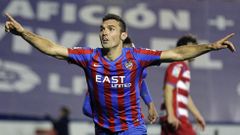 Barral celebra su gol en el 94 que dio el triunfo al Levante