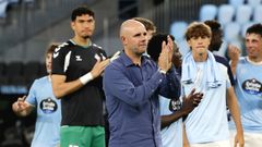 El entrenador del Celta Fortuna, Fredi �lvarez, tras el partido ante el Sabadell.