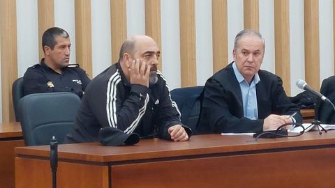 El acusado hoy durante la segunda sesin del juicio