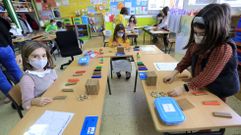 En el colegio San Tom�, de Cambados, aprenden matem�ticas de forma manipulativa