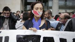 Manifestaci�n contra la Ley Mordaza en A Coru�a, el 30 de junio del 2015