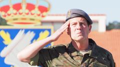 El ya general de divisi�n Luis Cort�s Delgado, durante la parada militar de este viernes en la Brilat
