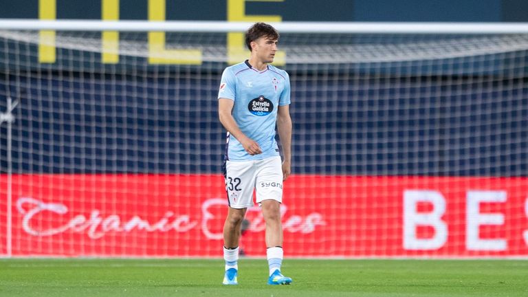 Javi Rodr�guez, durante un encuentro esta temporada con el Celta