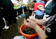 Los voluntarios estuvieron ultimando la preparaci�n durante toda la noche.