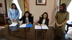 Firma del protocolo de la Xunta y el Concello de Lugo para un parque canino en Sanxillao