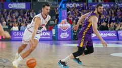 Leo Westermann, jugador del Obradoiro, en la victoria en Palencia (85-87), el 4 enero del 2026.