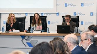 La conselleira de Medio Rural, en el centro, presidi� la reuni�n del Consello Agrario