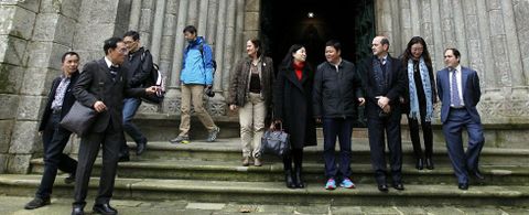 La delegaci�n china, en su visita para sondear oportunidades de negocio en la provincia de Pontevedra, del pasado diciembre. 