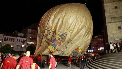 Preparativos del globo de Betanzos