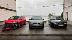Veh�culos incautados en la Operaci�n Forcarei, en Sada.