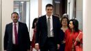 Pedro S�nchez, con el grupo parlamentario socialista