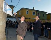 Descubrimiento de la placa de la calle Manuela Barreiro.