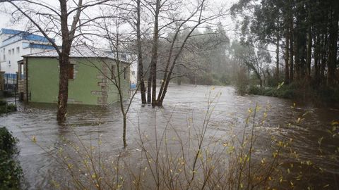 Inundaciones en Landrove, en el municipio de Viveiro