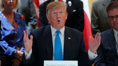 El presidente Trump, durante una intervención en San Antonio, en el estado de Texas