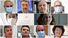 Arriba (de izquierda a derecha): Benito Regueiro, Juan Gestal, Alberto Ruano y Sergio V�zquez. Debajo, Ignacio Ramil y Mar�a Jos� Pereira. Abajo: Tato V�zquez Lima, German Bou, Enrique M�guez y �frica Gonz�lez