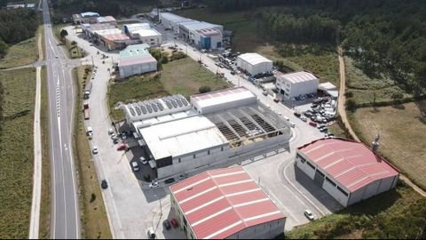 Vista del pol�gono de Tella, pr�ximo al�lugar en el que se produjo el accidente de tr�fico.