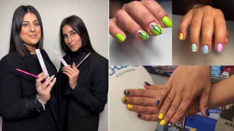 Nerea Noya (en la foto, a la derecha) y Elisabet Sanmarco (izquierda) estn detrs de los diseos personalizados de Nails Studio, incluidos los homenajes en forma de manicura que se hacen sus clientas inspirados en sus trabajos.