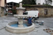 Los operarios ultimaron esta semana la instalaci�n de la nueva fuente de Fonte do Galo. 