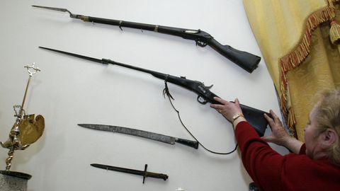 Armas sustra�das a los franceses en la invasi�n de 1809 y ahora expuestas en el pazo de Tor
