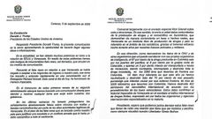 Carta de Nicolas Maduro enviada a Donald Trump.